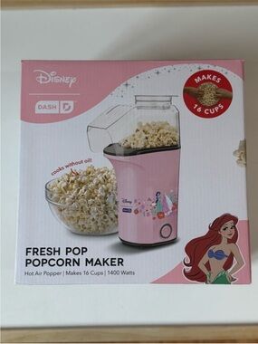 Disney Pink Ariel Fresh Pop Hot Air Popcorn Maker